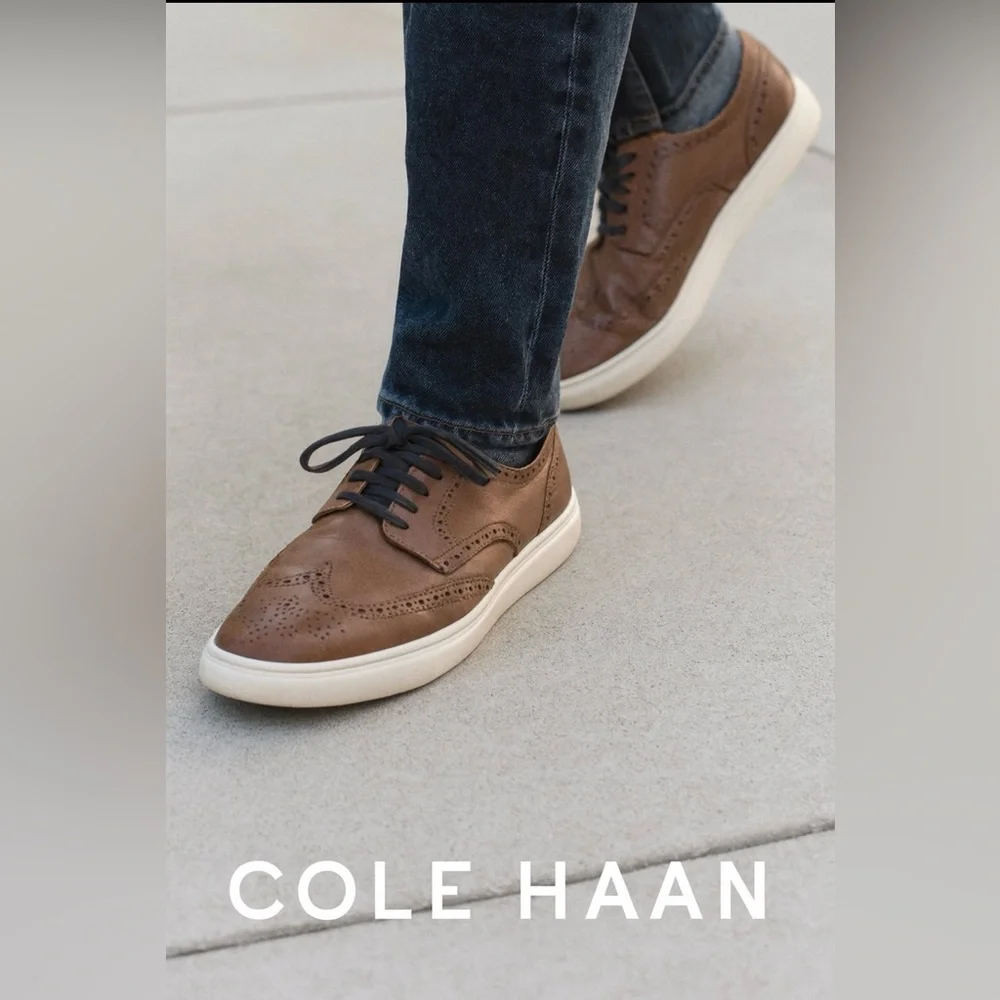 Cole Haan Men's Tan Leather Oxfords